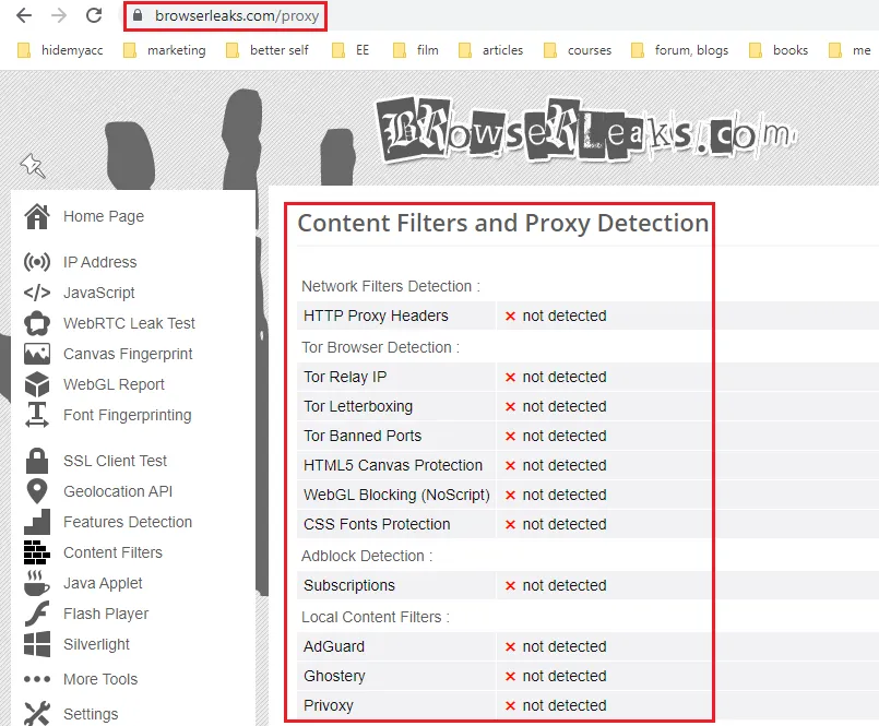 BrowserLeaks